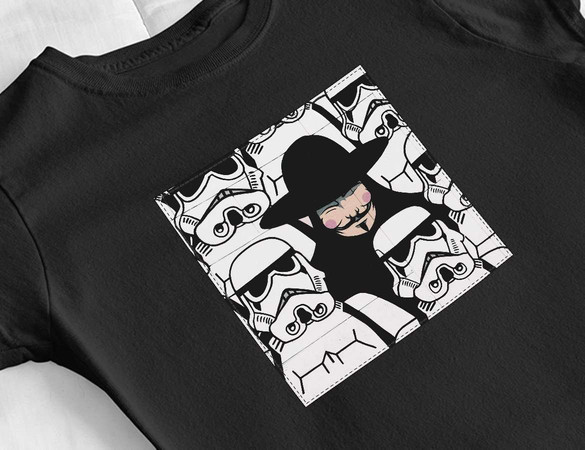 Bluzka damska z naszywką Anonymous