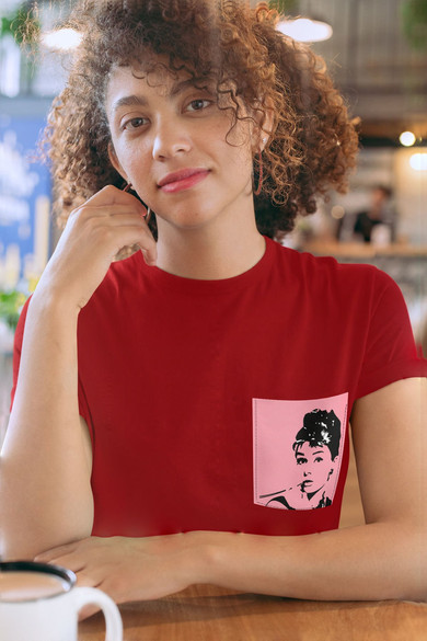 Koszulka z kieszonką AUDREY HEPBURN