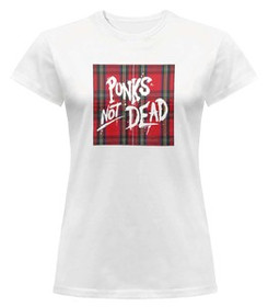 Bluzka damska z naszywką Punks Not Dead 01