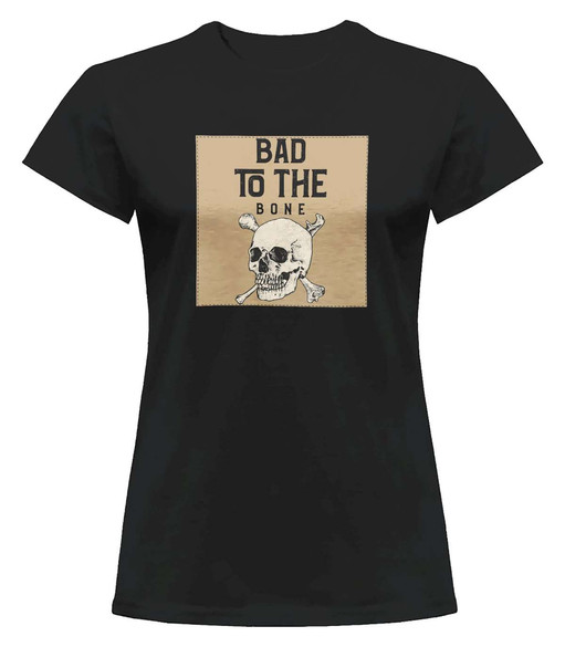 Bluzka damska z naszywką Skull : Bad to the...