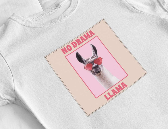 Bluzka damska z naszywką No drama llama