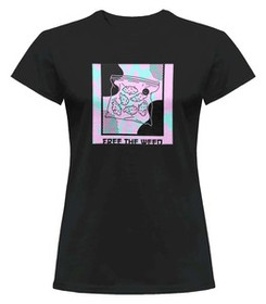 Bluzka damska z naszywką Free the weed