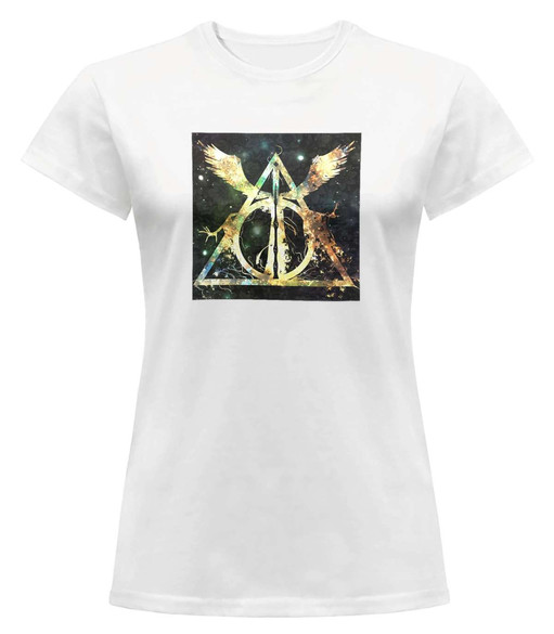 Bluzka damska z naszywką Harry Potter insygnia