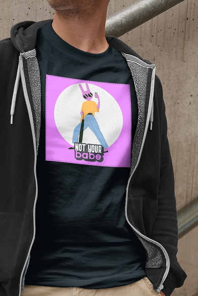 Koszulka z naszywką Not your baby