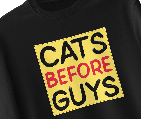 Bluza z naszywką Cats before guys