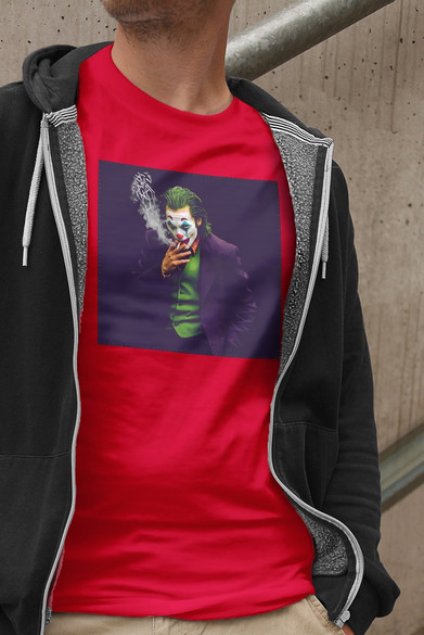 Koszulka z naszywką Joker Smoking