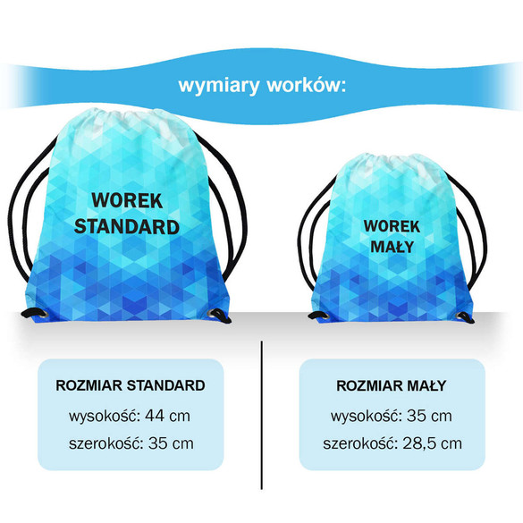 Worek plecak z własnym nadrukiem fullprint – personalizowany wzór, zdjęcie lub logo