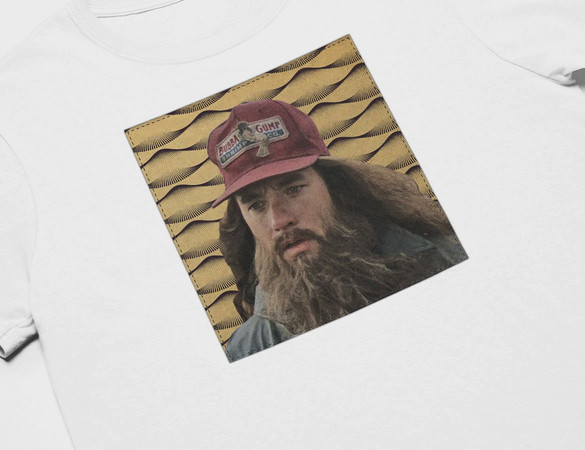 Koszulka z naszywką Forrest Gump beard