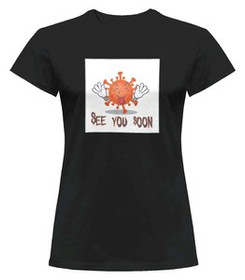Bluzka damska z naszywką See You Soon