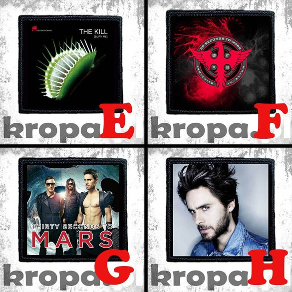 Naszywka 30 SECONDS TO MARS 8 X 8 cm Dużo Wzorów!