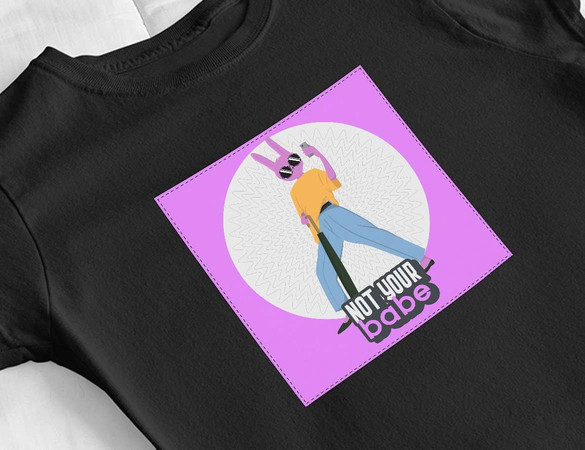 Bluzka damska z naszywką Not your baby