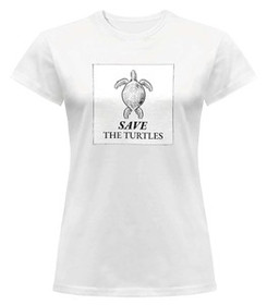 Bluzka damska z naszywką Save The Turtles