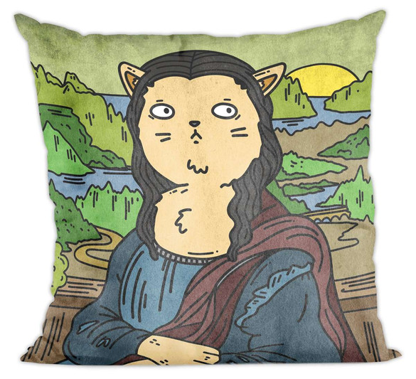 Poduszka CAT PARODY: Mona Lisa