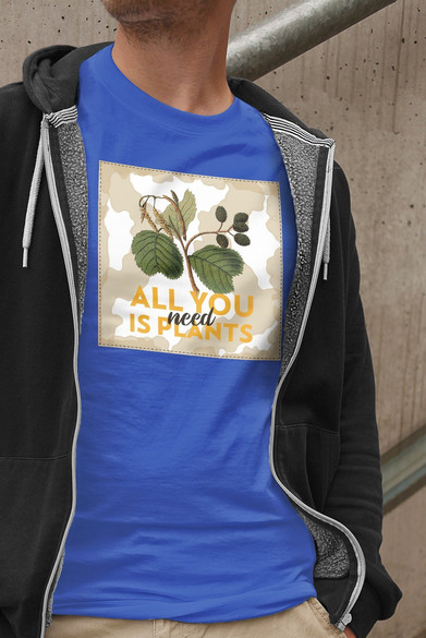 Koszulka z naszywką All you need is plants