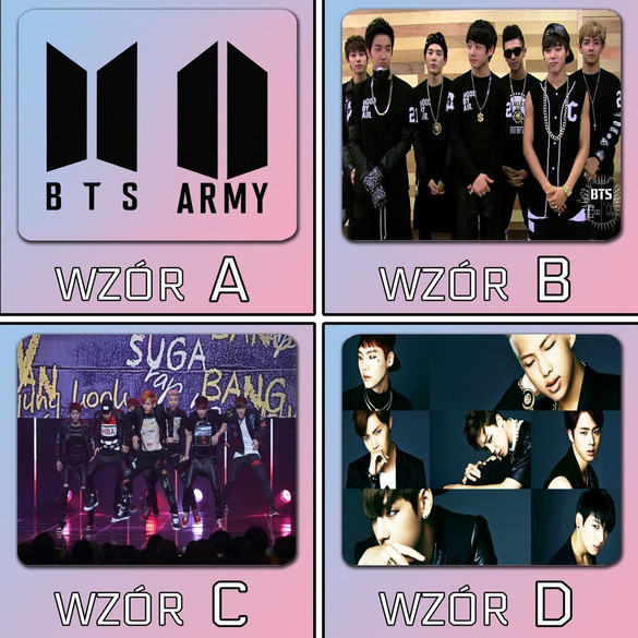 Podkładka pod mysz BTS 24x19cm Z POLSKI +imię