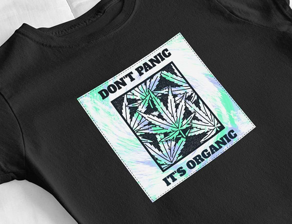 Bluzka damska z naszywką Don't panic