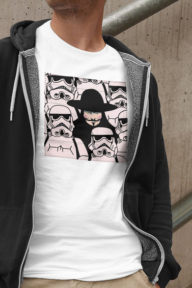 Koszulka z naszywką Anonymous