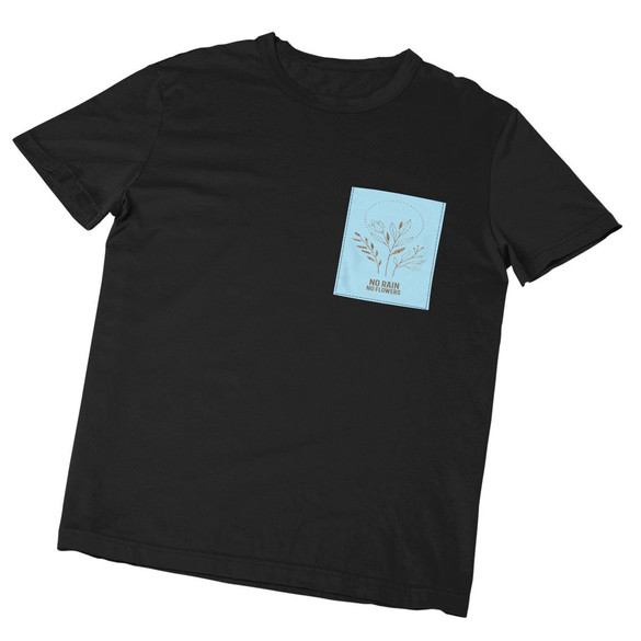 Koszulka z kieszonką NO RAIN NO FLOWERS 02