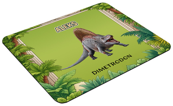 Podkładka Dinozaury Dimetrodon personalizowane imieniem 60x40cm