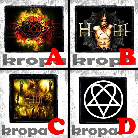 Naszywka HIM 10 x 10 cm  Dużo Wzorów!