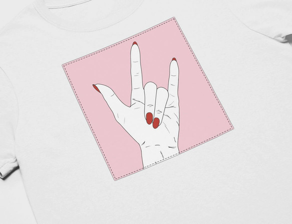 Koszulka z naszywką Sweet Metal Gesture