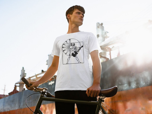 Koszulka Da Vinci guitar man + Twój napis