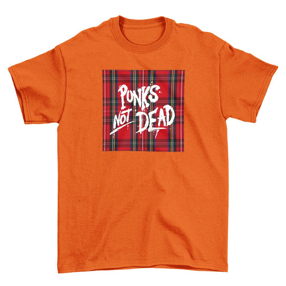 Koszulka z naszywką Punks Not Dead 01