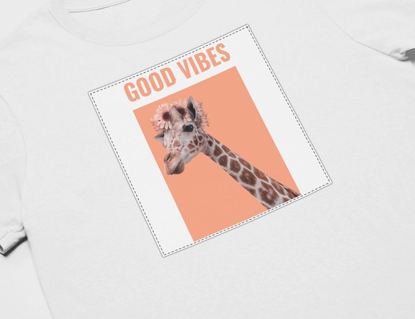 Koszulka z naszywką Good vibes