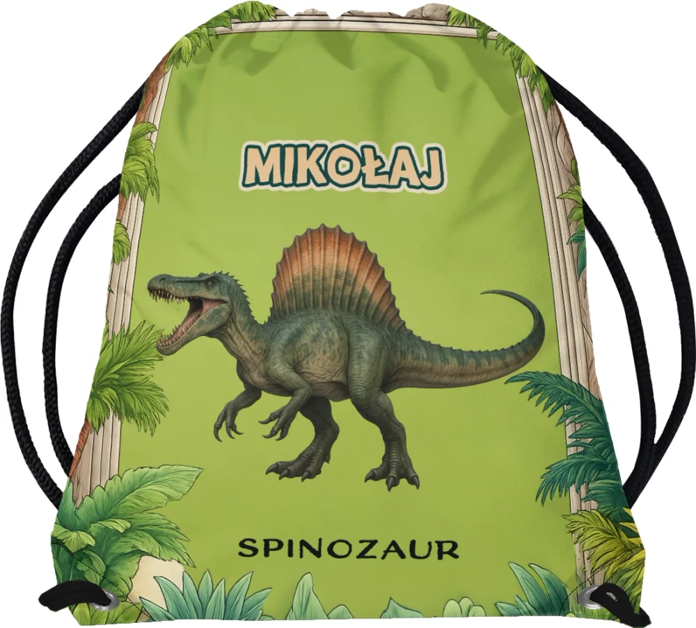 Worek Dinozaury Spinozaur z nadrukiem imienia