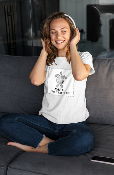 Bluzka damska z naszywką Save The Turtles