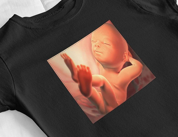 Bluzka damska z naszywką Płód 01