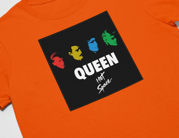 Koszulka z naszywką Queen Hot Space 02