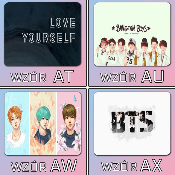 Podkładka pod mysz BTS 24x19cm Z POLSKI +imię