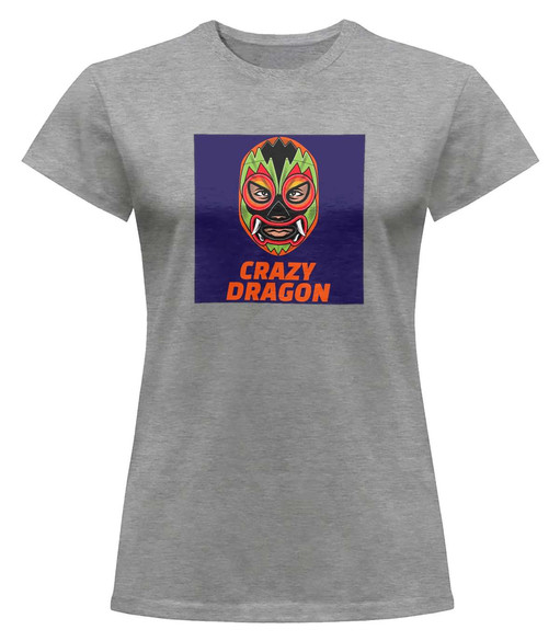 Bluzka damska z naszywką Crazy Dragon