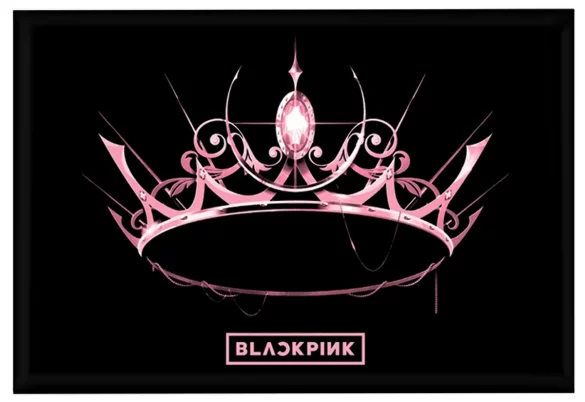 Magnes BlackPink pink crown The Album cover
