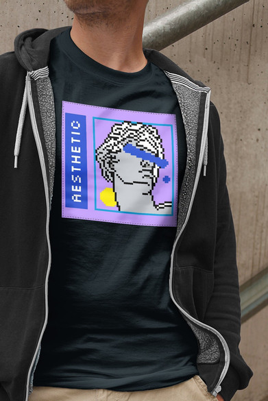 Koszulka z naszywką Aesthetic