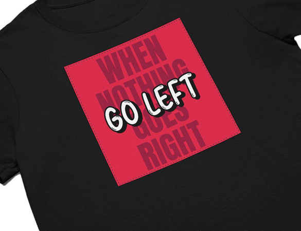 Koszulka z naszywką When nothing goes...