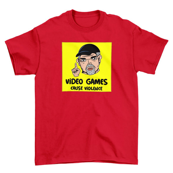 Koszulka z naszywką Video games...