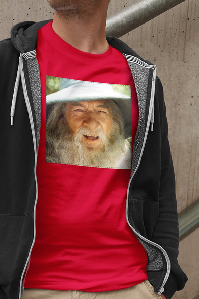 Koszulka z naszywką Gandalf smile