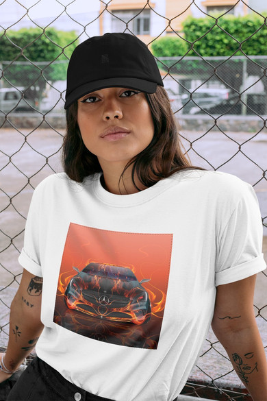 Koszulka z naszywką Mercedes-fire