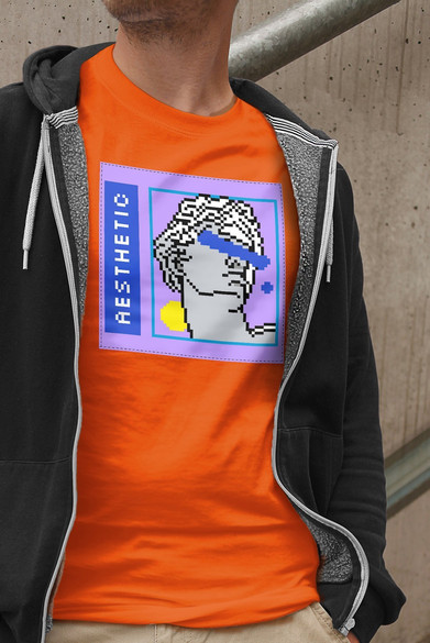 Koszulka z naszywką Aesthetic