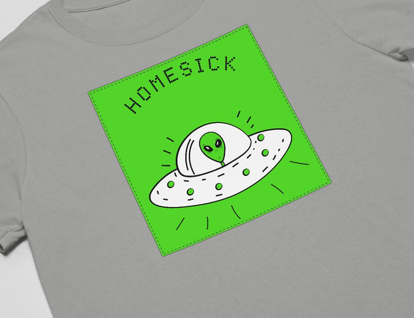 Koszulka z naszywką Homesick