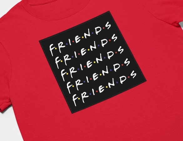 Koszulka z naszywką Friends logo