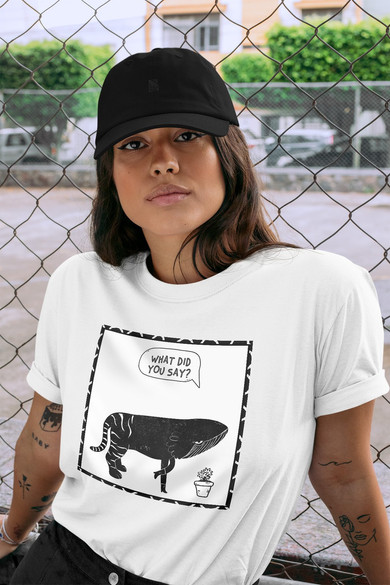 Koszulka z naszywką What did you say?