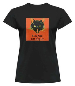 Bluzka damska z naszywką Beware the night