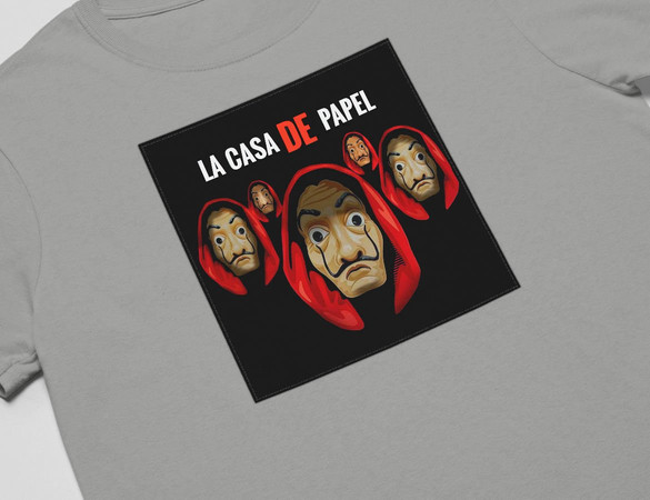 Koszulka z naszywką Dom z papieru 02