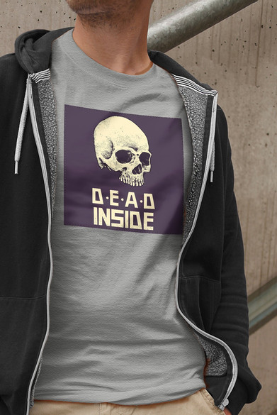 Koszulka z naszywką Skull : Dead inside