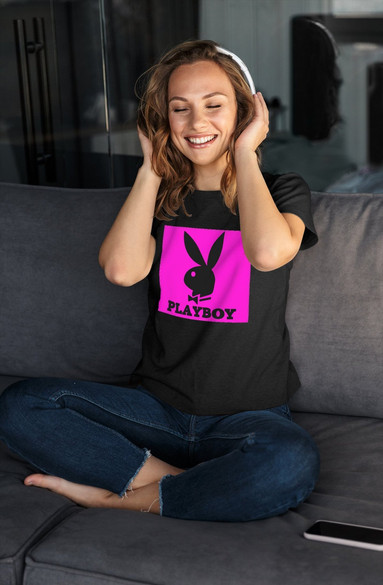 Bluzka damska z naszywką PLAYBOY logo