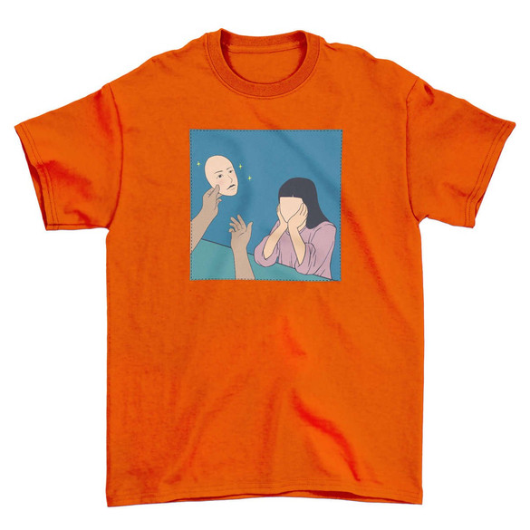 Koszulka z naszywką  Put on a mask