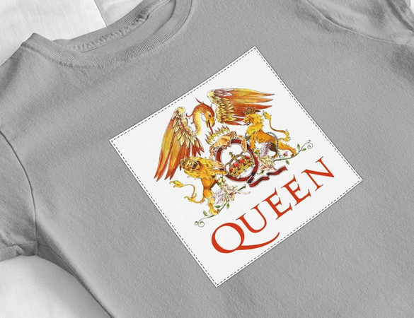 Bluzka damska z naszywką Queen logo white